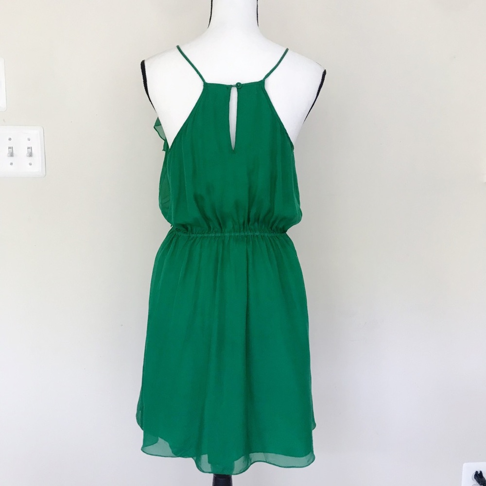 Rebecca Taylor Silk Green Cami Top Dress - Picture 4 of 7